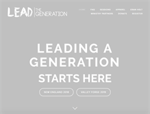 Tablet Screenshot of leadthegeneration.com